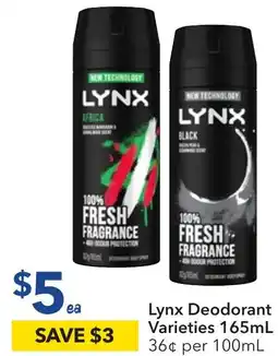 Ritchies Lynx Deodorant Varieties 165mL offer