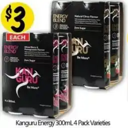 NQR Kanguru Energy 300mL 4 Pack Varieties offer