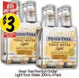 NQR Fever-Tree Premium Indian Light Tonic Water 200mL 4 Pack offer