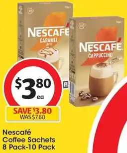 Coles Nescafé Coffee Sachets 8 Pack-10 Pack offer