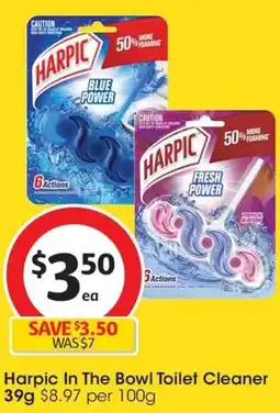 Coles Harpic In The Bowl Toilet Cleaner 39g offer