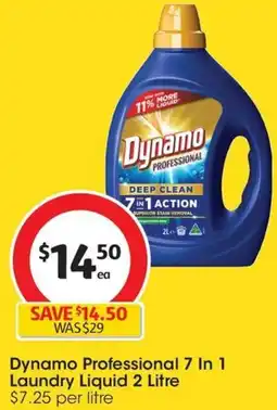 Coles Dynamo Professional 7 In 1 Laundry Liquid 2 Litre offer