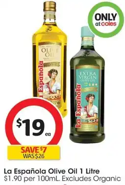 Coles La Española Olive Oil 1 Litre offer