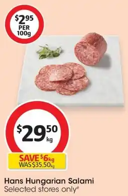 Coles Hans Hungarian Salami offer