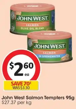 Coles John West Salmon Tempters 95g offer