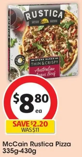 Coles McCain Rustica Pizza 335g-430g offer