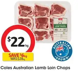 Coles Coles Australian Lamb Loin Chops offer