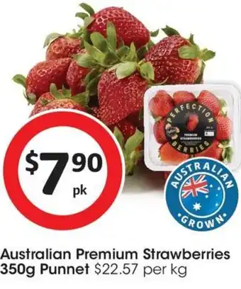 Coles Australian Premium Strawberries 350g Punnet offer