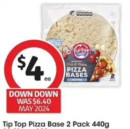 Coles Tip Top Pizza Base 2 Pack 440g offer
