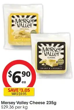 Coles Mersey Valley Cheese 235g offer