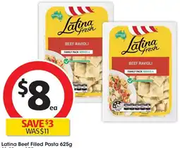 Coles Latina Beef Filled Pasta 625g offer