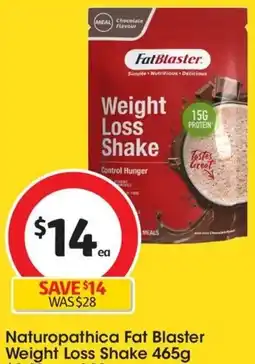 Coles Naturopathica Fat Blaster Weight Loss Shake 465g offer