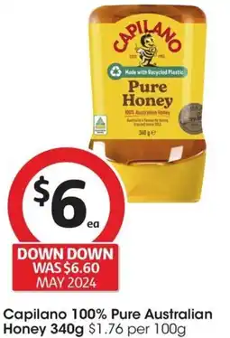 Coles Capilano 100% Pure Australian Honey 340g offer