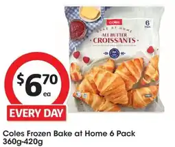 Coles Coles Frozen Bake at Home 6 Pack 360g-420g offer