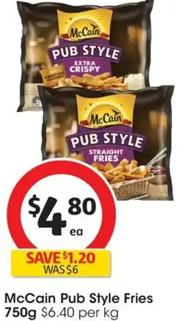Coles McCain Pub Style Fries 750g offer