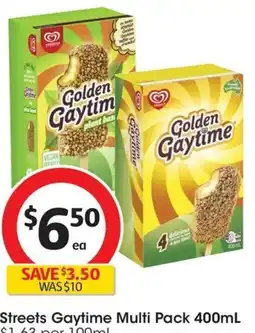 Coles Streets Gaytime Multi Pack 400mL offer