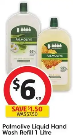 Coles Palmolive Liquid Hand Wash Refill 1 Litre offer