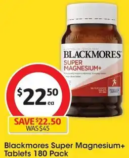 Coles Blackmores Super Magnesium+ Tablets 180 Pack offer