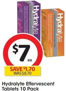 Coles Hydralyte Effervescent Tablets 10 Pack offer