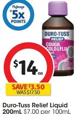 Coles Duro-Tuss Relief Liquid 200mL offer