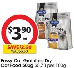 Coles Fussy Cat Grainfree Dry Cat Food 500g offer
