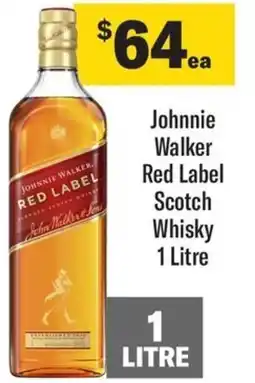 Johnnie Walker Red Label Scotch Whisky 1 Litre