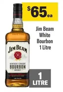 Coles Jim Beam White Bourbon 1 Litre offer