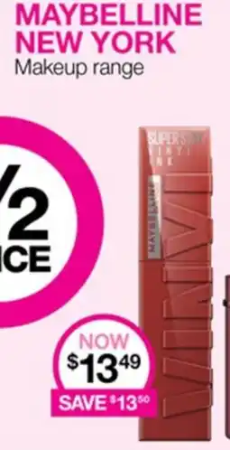 Priceline MAYBELLINE NEW YORK Makeup range offer