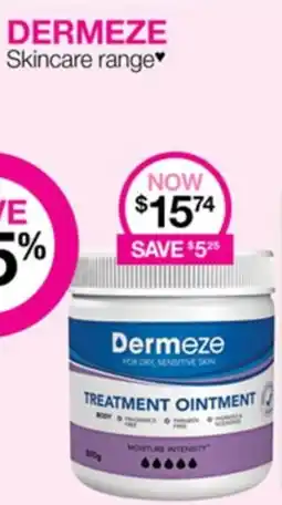 Priceline DERMEZE Skincare range offer