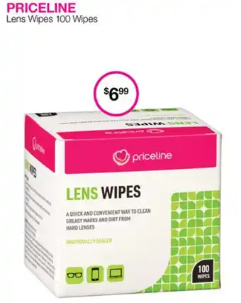 Priceline PRICELINE Lens Wipes 100 Wipes offer