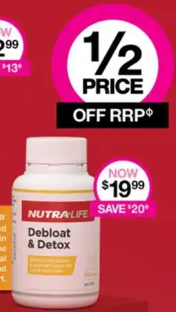 Priceline NUTRA LIFE Debloat & Detox offer