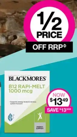 Priceline BLACKMORES B12 RAPI-MELT 1000 mcg offer