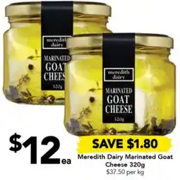 Drakes Meredith Dairy Marinated Goat Cheese 320g offer