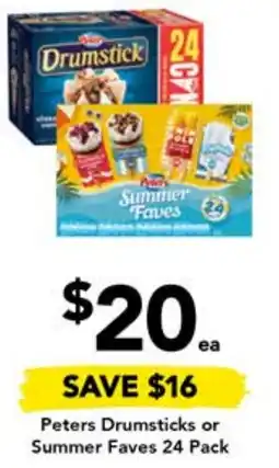 Drakes Peters Drumsticks or Summer Faves 24 Pack offer