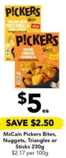 Drakes McCain Pickers Bites, Nuggets, Triangles or Sticks 230g offer