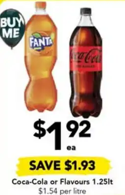 Drakes Coca-Cola or Flavours 1.25lt offer
