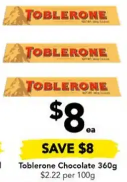 Drakes Toblerone Chocolate 360g offer