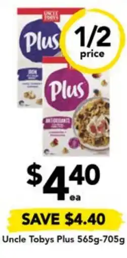 Drakes Uncle Tobys Plus 565g-705g offer