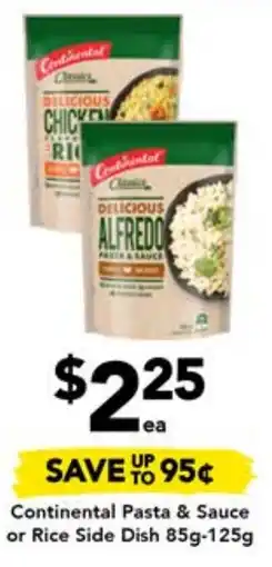 Drakes Continental Pasta & Sauce or Rice Side Dish 85g-125g offer
