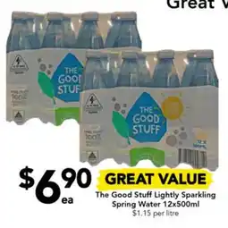 Drakes The Good Stuff Lightly Sparkling Spring Water 12x500ml offer