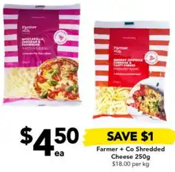 Drakes Farmer + Co Shredded Cheese 250g offer