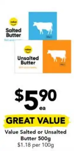 Drakes Value Salted or Unsalted Butter 500g offer