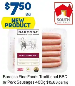 Foodland Barossa Fine Foods Traditional BBQ or Pork Sausages 480g offer