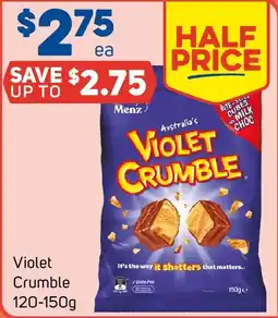 Foodland Violet Crumble 120-150g offer