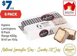 Foodland Kytons Lamingtons 6 Pack Range 420g offer