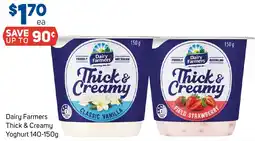 Foodland Dairy Farmers Thick & Creamy Yoghurt 140-150g offer