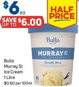 Foodland Bulla Murray St Ice Cream 1L offer