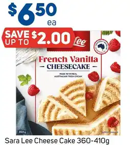 Foodland Sara Lee Cheese Cake 360-410g offer