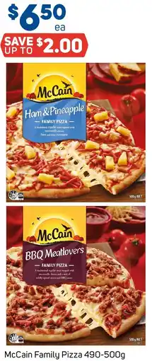 Foodland McCain Family Pizza 490-500g offer