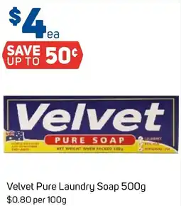Foodland Velvet Pure Laundry Soap 500g offer